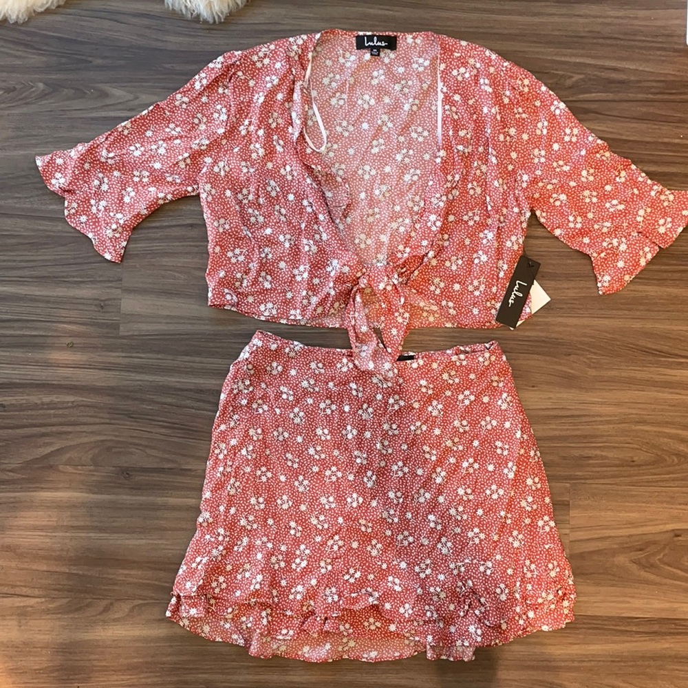 Lulus Top + Skirt Set